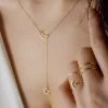Unbranded Fashion Jewelry Classic Star Moon Charms Silver Gold Necklace