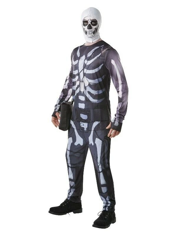 Rubie's Licensed Mens Fortnite Skull Trooper Costume Epic Game Adults Halloween Jumpsuit 1 Rubie's Licensed Mens Fortnite Skull Trooper Costume Epic Game Adults Halloween Jumpsuit