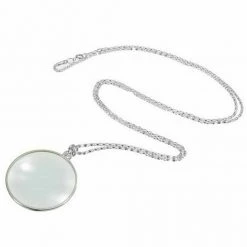 Unbranded Monocle Lens Necklace 5x Magnifier Coin Magnifying Glass Pendant Gold Silver
