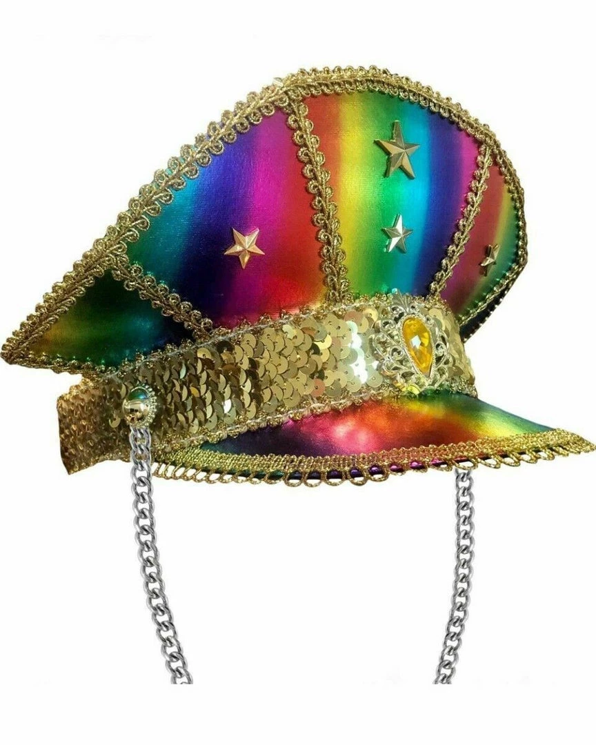 Sweidas Costume Accessories Burning Man Rainbow Hat Visor Sequins Gemstone Festival Costume Mardi Gras 1 Sweidas Costume Accessories Burning Man Rainbow Hat Visor Sequins Gemstone Festival Costume Mardi Gras