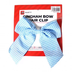 JD Party Gingham Checkered Ponytail Hair Bow Hair Clip School Girl Hair Accessories