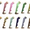 JD Party Over The Knee High Socks Striped Ladies Girls Women Cheerleader Pair Stripe Costume Accessories