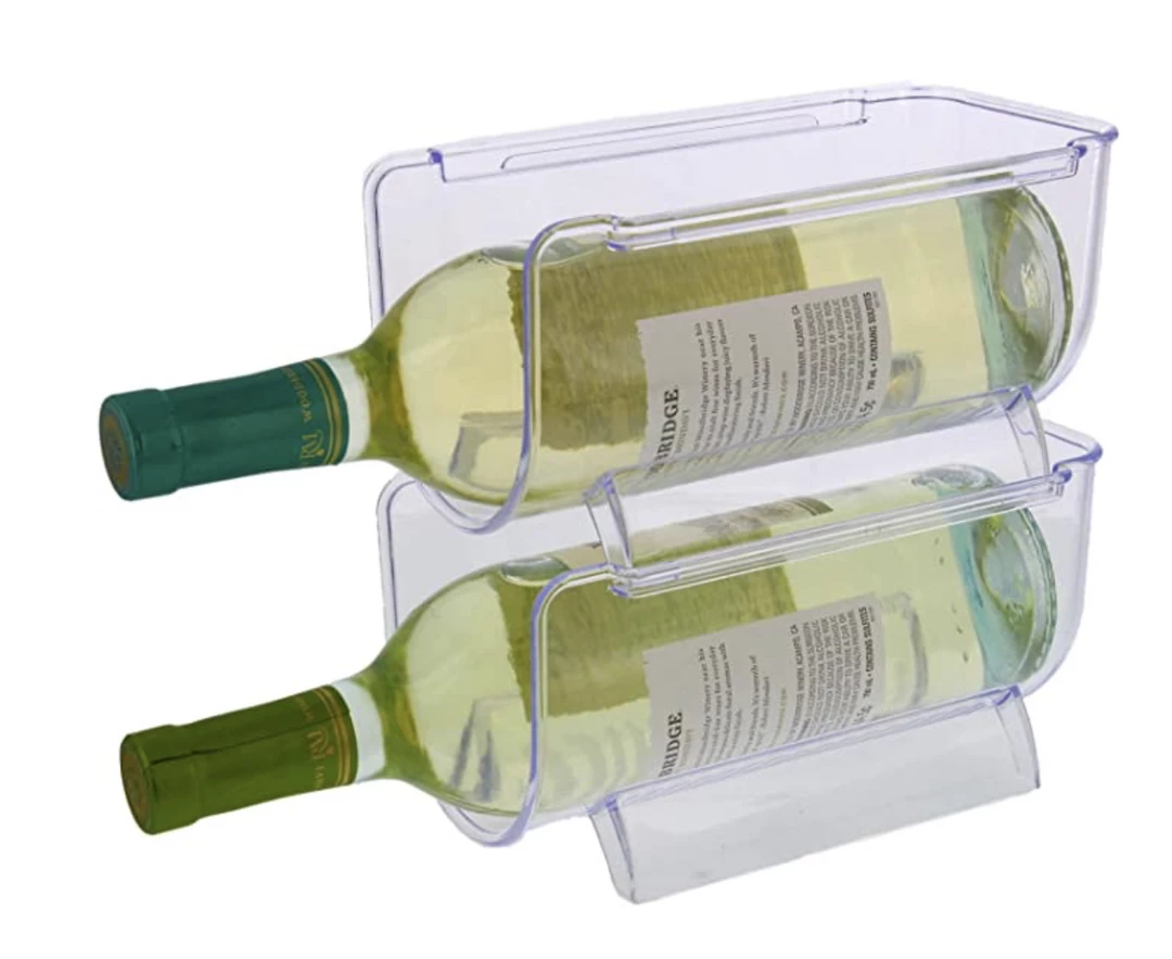 JM 1, 2 Or 6 X Stackable Fridge Pantry Food Organiser Wine Bottle Holder Storage Home & Garden 2 JM 1, 2 Or 6 X Stackable Fridge Pantry Food Organiser Wine Bottle Holder Storage Home & Garden