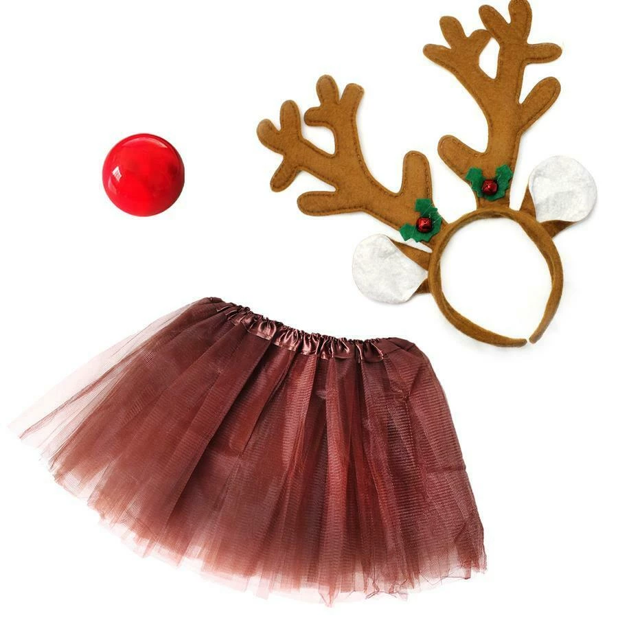 JD Party Christmas Costumes/Decorations Christmas Rudolph The Red Nose Reindeer Ladies Kids Costume Set 5 JD Party Christmas Costumes/Decorations Christmas Rudolph The Red Nose Reindeer Ladies Kids Costume Set