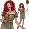 Sweidas Pennywise IT Vintage Clown Halloween Ladies Costume Halloween Costumes