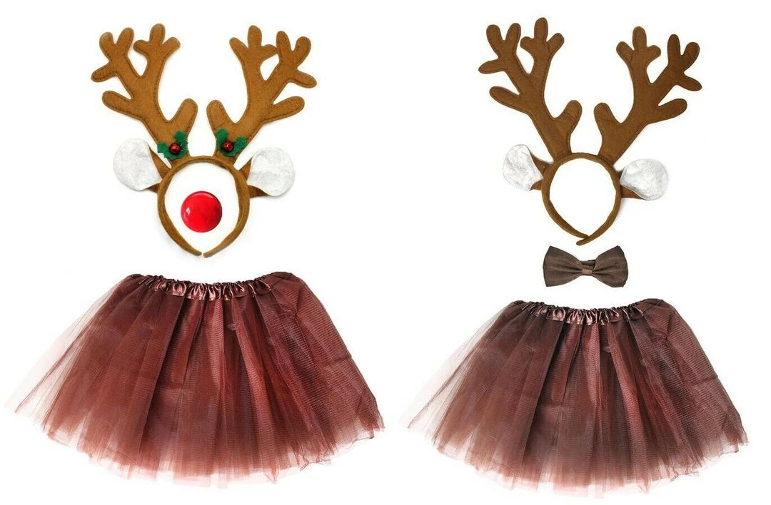 JD Party Christmas Costumes/Decorations Christmas Rudolph The Red Nose Reindeer Ladies Kids Costume Set 1 JD Party Christmas Costumes/Decorations Christmas Rudolph The Red Nose Reindeer Ladies Kids Costume Set