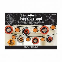 Balloon Agencies Halloween Tassel Tissue Paper Fan Banner Garland Decoration