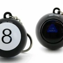 TNW Australia Fortune Teller Magic Black 8 Ball Key Ring Keychain Ask & It Tells Your Future Costume Accessories