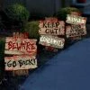 Amscan Halloween Props/Decoration 3Pk Garden Footpath Halloween Warning Scary Signs DANGER BEWARE KEEP OUT Props