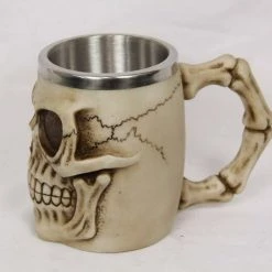 MAL 13cm Skull Head Beer Stein Halloween Mancave Home Decoration
