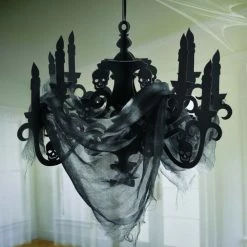 Balloon Agencies Haunted Mansion Candelabra With Gauze Halloween Decoration Halloween Props/Decoration
