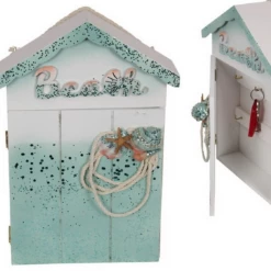 MAL Home & Garden Beach Home Decor Ornaments Pearls Gems Sail Boat Yacht Trinket Box Key Box