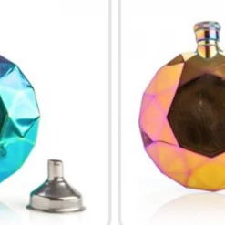 MDI Australia Ladies Hip Flask Alcohol Womens Liquor Whisky Party Rose Gold Round Stainless