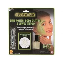 Rubies Deerfield Glow-in-the-dark Gem Web Spider Tattoo Make Up Kit Halloween Costumes
