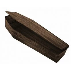 Unbranded Halloween Props/Decoration 152cm Tall Wooden Coffin With Lid Life Size Halloween Decoration Prop