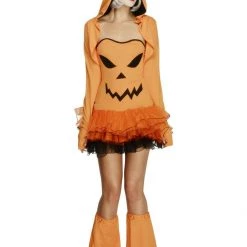 Smiffys Fever Pumpkin Jack O Lantern Tutu Dress Size XSmall 6-8 Halloween Ladies Costume