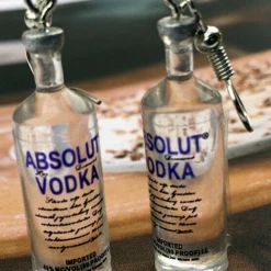 AliExpress Absolute Vodka Bottle Drop Earrings For Pierced Ears Alcohol Creative Jewellery