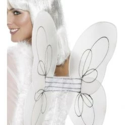 Smiffys White And Silver Angel Glitter Wings Wig And Wand Ladies Costume Accessory 7 Smiffys White And Silver Angel Glitter Wings Wig And Wand Ladies Costume Accessory
