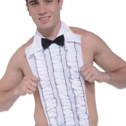 Tomfoolery Costume Accessories Ruffled Shirt Front And Bow Tie Set Costume Accessory