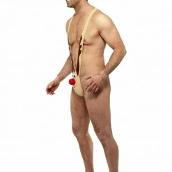 Smiffys Rudolph Reindeer Mankini Mens Christmas Costume And Antlers Christmas Adult Costumes