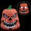 Aussie Toys Talking Pumpkin Flashing Eyeballs Scary Sounds Motion Activated Halloween Prop