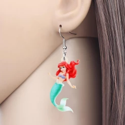 AliExpress Fashion Jewelry Disney Princess Earrings Ariel Aurora Cinderella Jasmine Belle Snow White Elsa