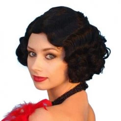 Carnival Flapper 1920s Curly Wig Cabaret Speakeasy Burlesque 20s Costume Dress Up