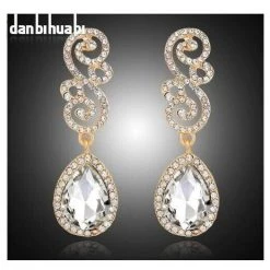 AliExpress Ethnic Vintage Long Fashion African Crystal Rhinestone Statement Drop Earrings