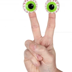 WILLVAL 3 X Coloured Eyeball Finger Puppets Eyes On Your Fingers Halloween Party Joke Halloween Costumes
