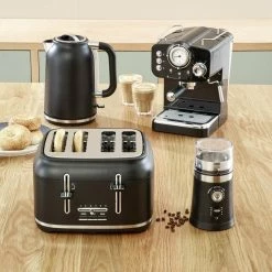 Kmart Black Toaster 4 Slice Cordless 1.7L Kettle Stainless Steel Electric Kitchen Set Home & Garden