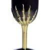 Smiffys Black Gothic Plastic Wine Glass Halloween Party Decoration Halloween Props/Decoration