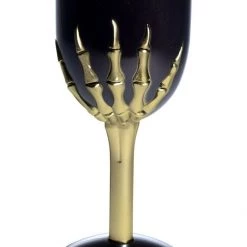 Smiffys Black Gothic Plastic Wine Glass Halloween Party Decoration Halloween Props/Decoration