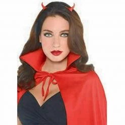 Balloonagencies Halloween Costumes Clip-On Red Devil Horns Costume Hair Accessory