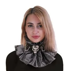 JD Party Evil Mistress Skull Collar Ladies Halloween Costume Accessory