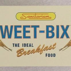AUSSIE IMPORTS Sanitaruim Weet Bix Box Metal Tin 1960s Vintage Retro Container