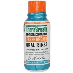 IHerb TheraBreath Fresh Breath Oral Rinse Mild Mint Icy Mint Mouth Wash For Bad Breath Health & Beauty