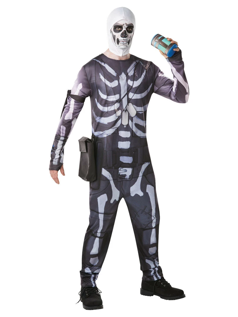 Rubie's Licensed Mens Fortnite Skull Trooper Costume Epic Game Adults Halloween Jumpsuit 2 Rubie's Licensed Mens Fortnite Skull Trooper Costume Epic Game Adults Halloween Jumpsuit