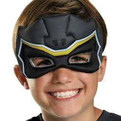Morris Costumes Black Ranger Gold Ranger Puffy Mask - Dino Charge Kids Costume Mask Costume Accessories