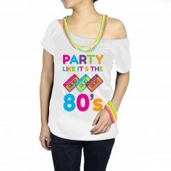 JD Party Costumes Book Week Sexy Women I Love The 80's Top T-Shirt 1980s Adult Fancy Dress Costume 17 JD Party Costumes Book Week Sexy Women I Love The 80's Top T-Shirt 1980s Adult Fancy Dress Costume