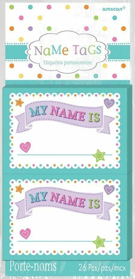 Balloon Agencies Party Supplies BABY SHOWER Game Name Tags Stickers PACK OF 26 1 Balloon Agencies Party Supplies BABY SHOWER Game Name Tags Stickers PACK OF 26