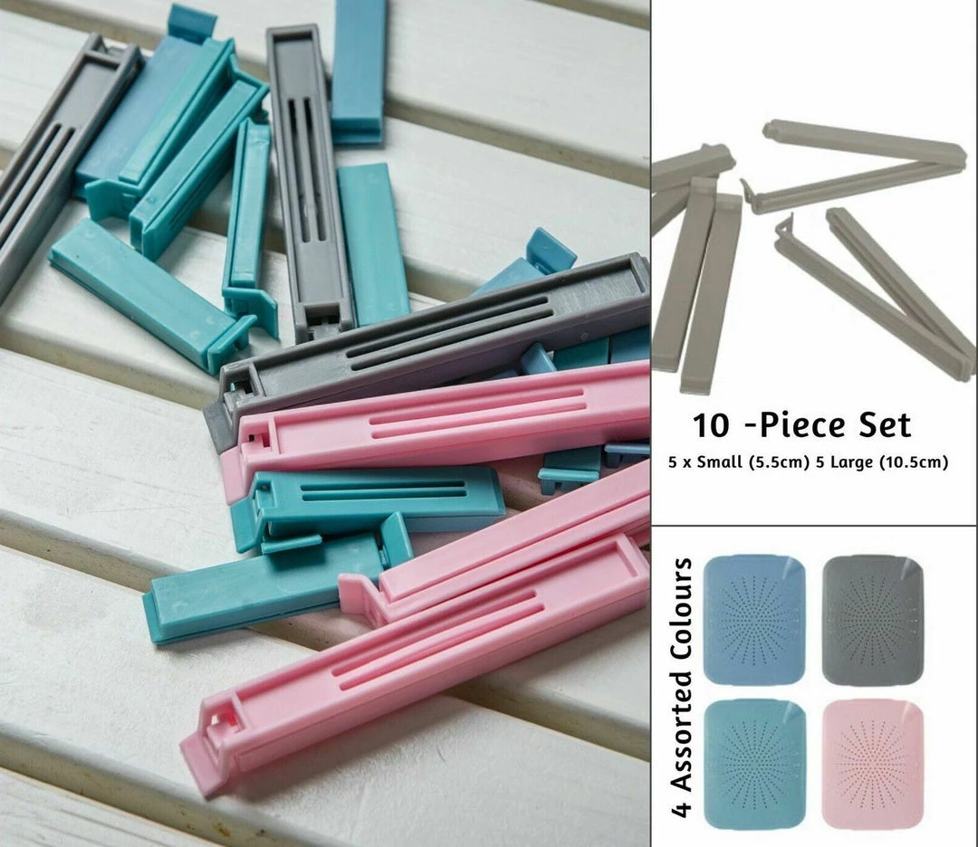 Kmart 10pc Mixed Bag Sealing Clips Food Fresh Reusable Freezer Fridge Plastic Seal 1 Kmart 10pc Mixed Bag Sealing Clips Food Fresh Reusable Freezer Fridge Plastic Seal