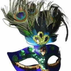 Balloon Agencies Costume Accessories Peacock Feather Ladies Masquerade Mask Costume Accessory