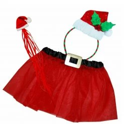 Sweidas Santa Fairy Christmas Dress Up Girls Costume Accessory Kit