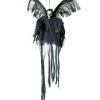 Tomfoolery Halloween Props/Decoration Small Flying Black Skull Stake Hanging Halloween Decoration Prop
