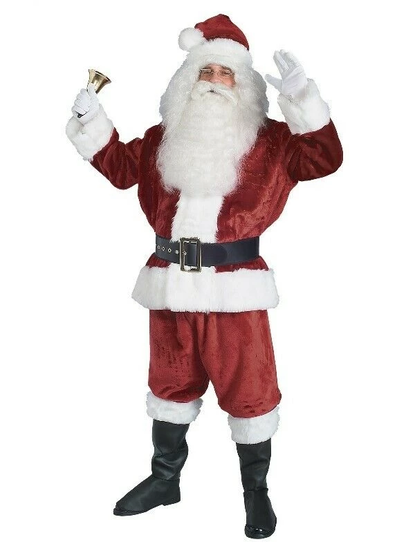 Rubie's Christmas Santa Claus Crimson Plush Suit Regency Classic Mens Costume Christmas Adult Costumes 2 Rubie's Christmas Santa Claus Crimson Plush Suit Regency Classic Mens Costume Christmas Adult Costumes