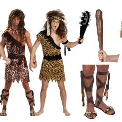 Rubies/Forum/Smiffys Costumes Caveman Leopard Print Club Sandals Wig Mens Costume