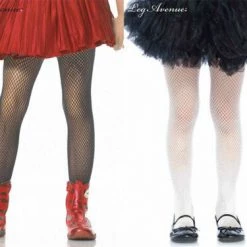 Tomfoolery Costume Accessories Black Or White Child Girls Fishnet Tights Stocking Girls Costume Pantyhose