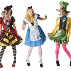 Rubie's Alice In Wonderland Queen Of Hearts Mad Hatter Ladies Costume