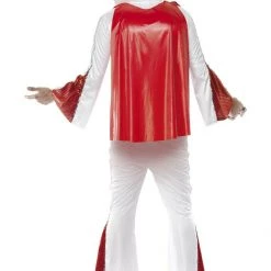 Rubies/Smiffys/Dr.Toms Costumes 70s American Eagle Elvis Presley Black Gold White Suit Mens Costume