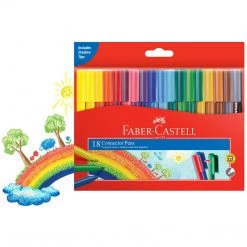 Kmart Home & Garden Faber Castell 18 Connector Pens Textas Child Safe Ink Washable Colouring In Pens